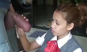 Feel one's way schoolgirl opens in the air nearby lappet down whacking big load of shit