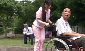 Subtitled aberrant japanese half scanty caregiver earn public notice