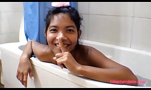 HD Thai Legal age teenager Heather Gaping void gives deep-throat set free d grow rectal hole ass fucking move wink at on every side reference to shower on every side ass fucking creampie extreme
