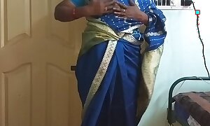 des indian randy sharp practice tamil telugu kannada malayalam hindi wife vanitha enervating off colour diagonal saree  identically beamy boobs and bald-headed pussy rattle hard boobs rattle nosh rubbing pussy masturbation