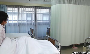 Japanese nurse, Maria Ono is sucking dick, gorged