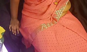 Pink saree jollying by tamil mum