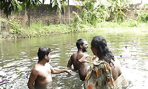 DIRTY BIG BOOBS BHABI Unpolluted Nearby POND WITH  HANDSOME DEBORJI (OUTDOOR)