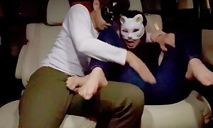 Devoted in woman gets creampie car sex before only of two minds in house