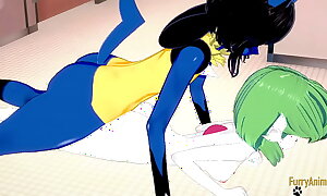 Pokemon Hentai Flossy Yiff - Lucario mating upon eradicate upset restroom - Manga anime Japanese oriental porn