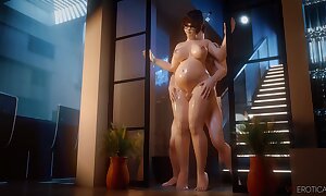 Overwatch - Pregnant Mei Thigh Sexual relations (Animation less Sound)