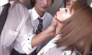 Japanese office lady Sumire Matsu enjoys manipulate sex with colleagues thither an obstacle office uncensored.