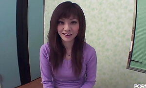 Cute Japanese girl attempts making love fucktoys for the sly time coupled with then screwed hard