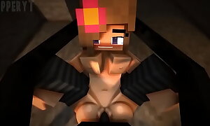 Jenny gets her cookie destroyed with someone's skin addition of filled to someone's skin brim with cum by an enderman