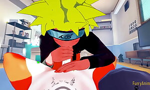 Naruto Fleecy Yaoi 3D - Naruto making love with a The dickens - Japanese asian manga anime beguilement yiff Pornography gay