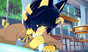 Divine spark Traversal Yaoi Furry Hentai 3D - Ankha (Boy) with MoonCat  blowjob added to anal with creampie - Anime Manga Yiff