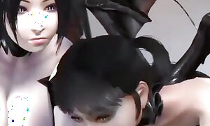 Threesome concerning two succubus - Hentai 3D 09