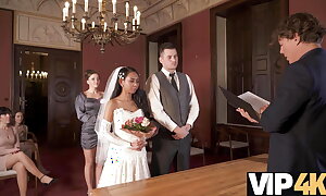 VIP4K. Couple starts fucking at hand front of the guests after wedding ceremonial