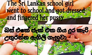 The Sri Lankan crammer girl went to crammer coupled with got dressed coupled with frigged her slit