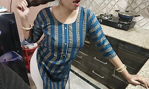 Stepmom seduces her stepson for the gonzo fucking in the hot kitchen in hindi