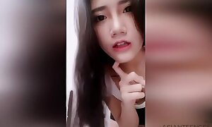 Unprofessional juvenile chinese girl masturbates far a marital-device